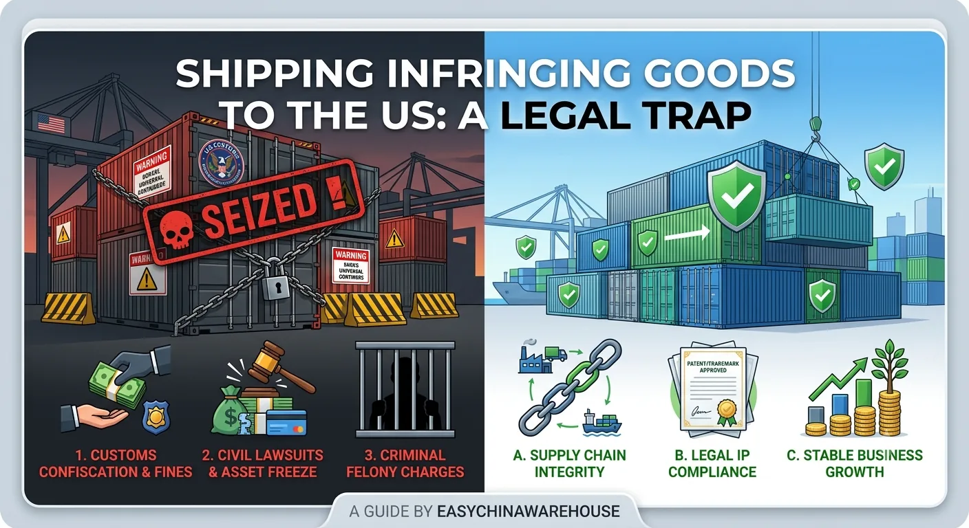 Featured image for “What are the risks of shipping infringing goods to the US?”